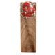 2 Pieces Red Poppy Flower Golden Ceramic Wooden Door Stopper